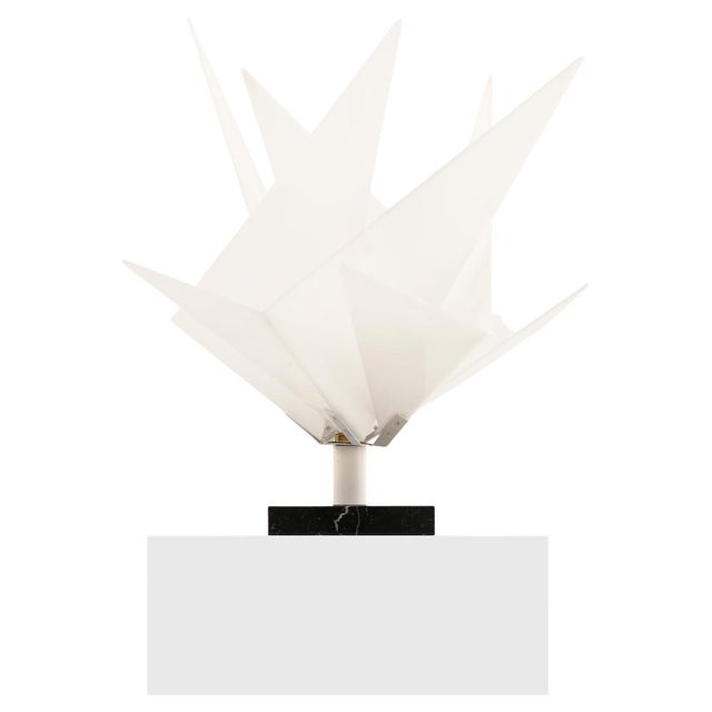 Table Lamp with White Plastic Panels, 1960s For Sale - Image 9 of 9