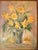Early 20th Century Vintage Daffodil Oil Painting on Grumbacher Ny Canvas, Original Mid Century Floral in Gold Frame, Impressionist Flower Art. Signed Mahaffey For Sale - Image 5 of 15