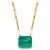 Vintage GIA Certified 20 Ct Emerald cut Colombian Emerald Necklace 18 Kt Y Gold For Sale - Image 15 of 18