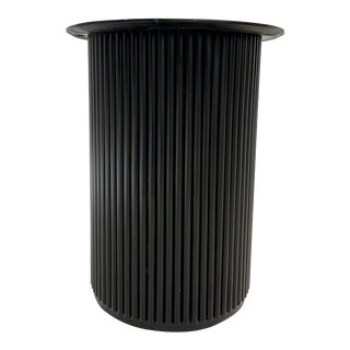 Black Fluted Dining Table Base For Sale