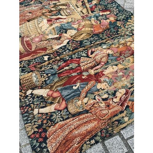 Vintage French Aubusson Medieval Style Jacquard Tapestry, 1970s For Sale - Image 16 of 18