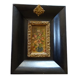 Napoleon III Floral Still Life, 1800s, Oil Painting, Framed For Sale