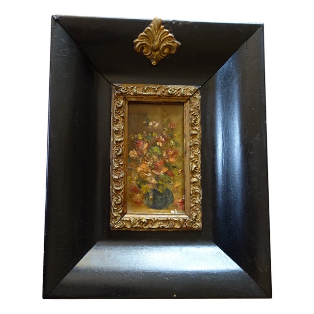 Napoleon III Floral Still Life, 1800s, Oil Painting, Framed For Sale