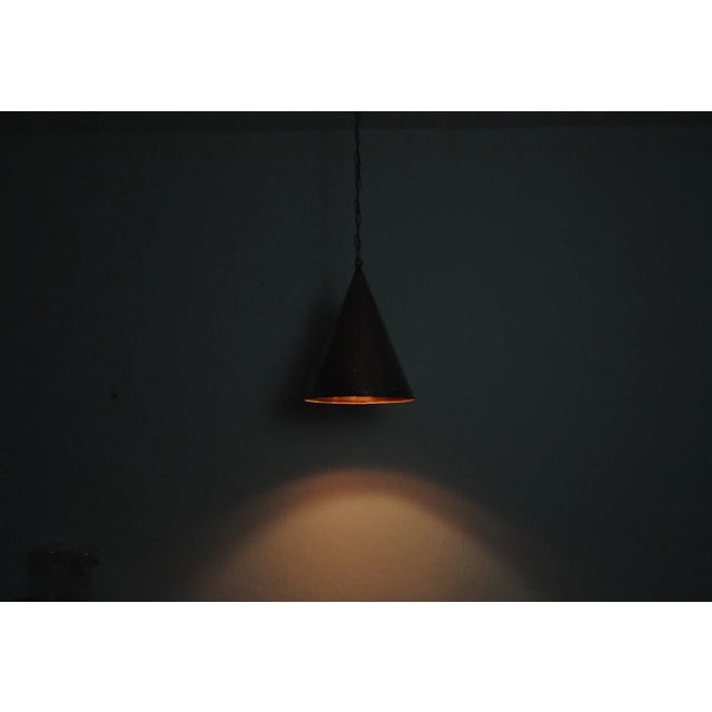 Metal Cone Shaped Handmade Copper Pendant, 1970s For Sale - Image 7 of 8