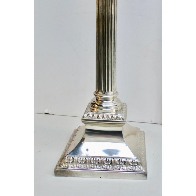 Late 19th Century Grand-Scale Georgian Silver-Plate Candlabra 29" Tall - A Pair of 2 For Sale - Image 5 of 13