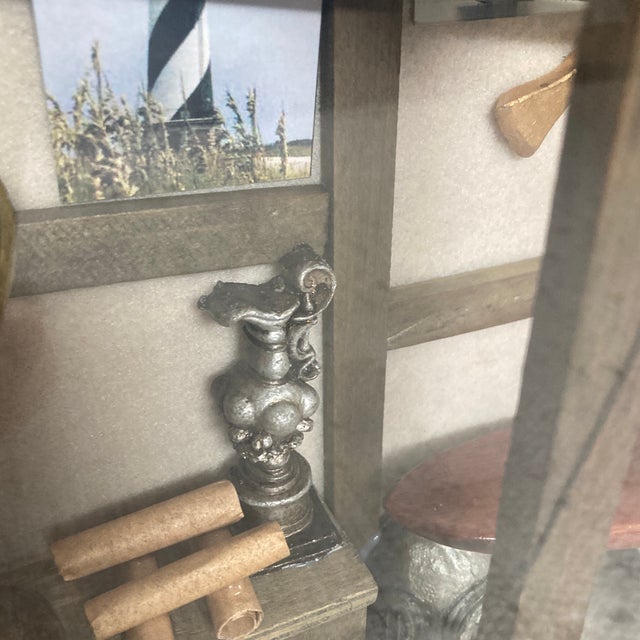 American America's Cup-Themed Shadow Box Diorama For Sale - Image 3 of 12