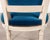Set of Eight Louis XVI Style Painted Dining Chairs in Blue Velvet For Sale - Image 11 of 18