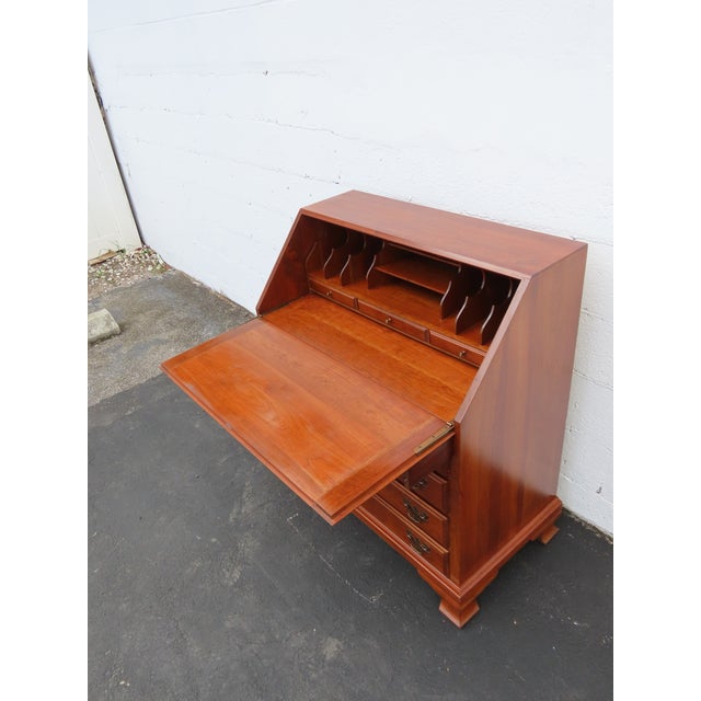 Maddox 1940s Solid Cherry Large Secretary Desk 6393 For Sale - Image 18 of 18