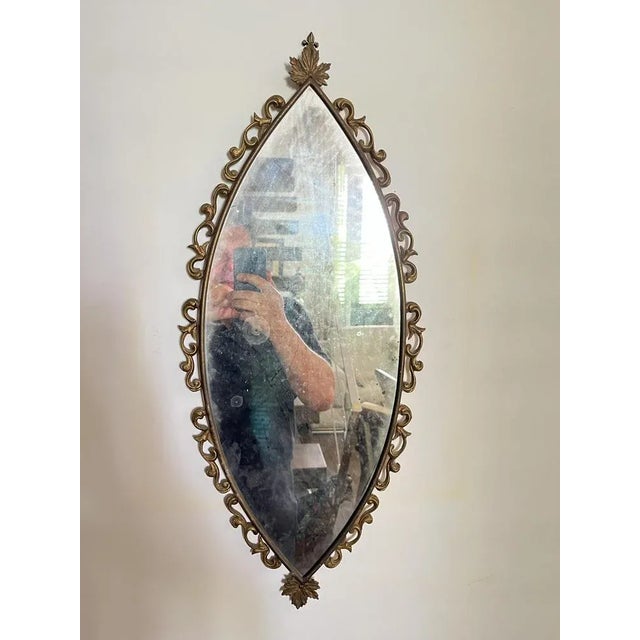 Italian Bronze Wall Mirror, 1950s For Sale - Image 11 of 11