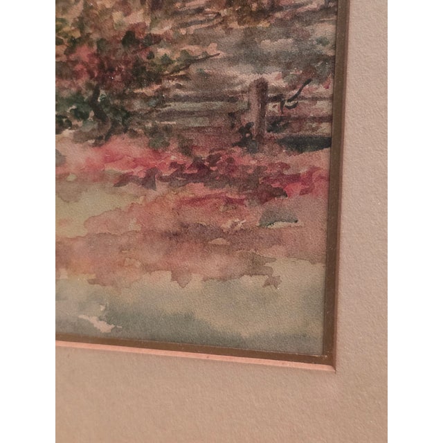 Antique Watercolor Landscape Painting For Sale - Image 15 of 16