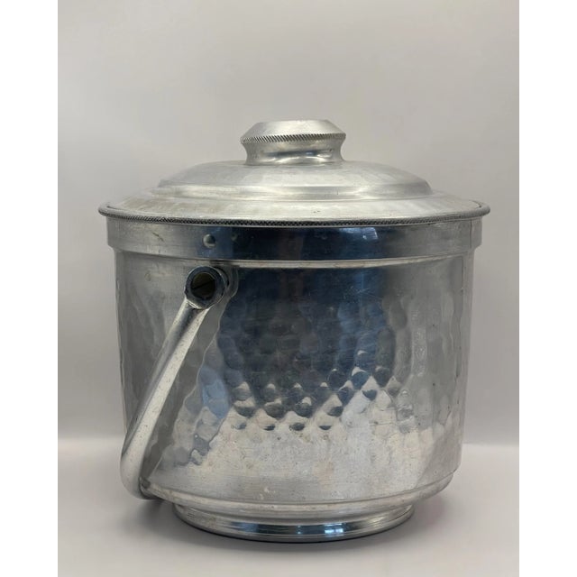 Vintage Italian Hammer Finish Ice Bucket For Sale In Jacksonville, FL - Image 6 of 8
