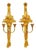 Vintage Belgian Louis XVI Style Gold Wall Lamps, 1990s, Set of 2 For Sale