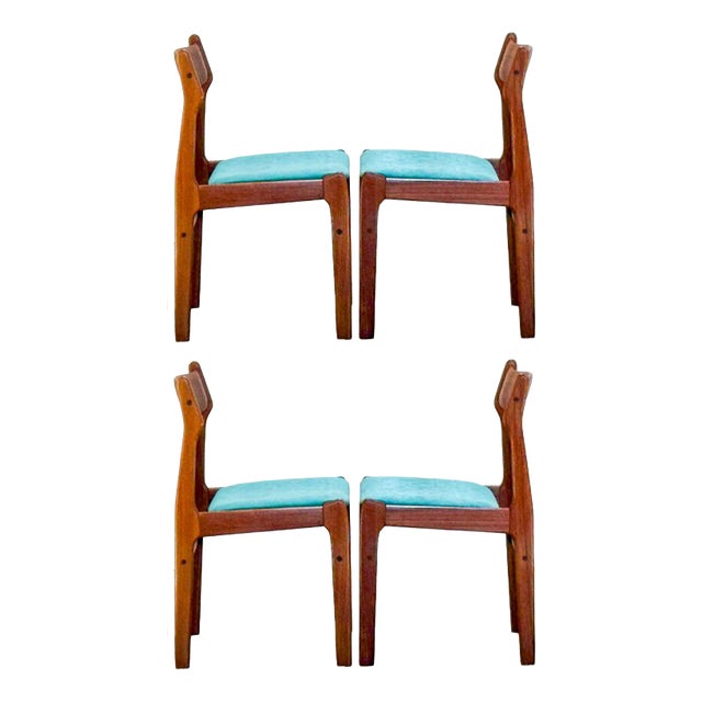 Danish Chairs in Teak from Hans Olsen, Denmark, 1960s, Set of 4 For Sale