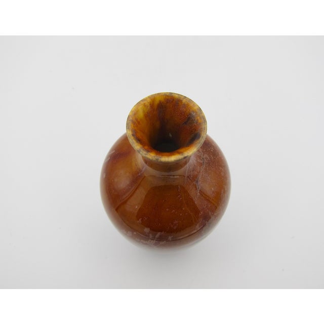 Antique Bernard Moore English Art Pottery Vase With Metallic Aventurine Glaze Accents For Sale - Image 9 of 12