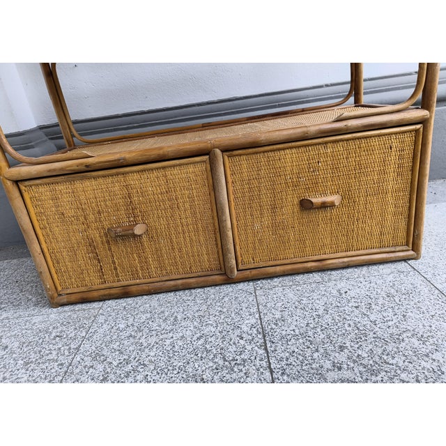 Italian Bamboo Shelf, 1970s For Sale - Image 14 of 18