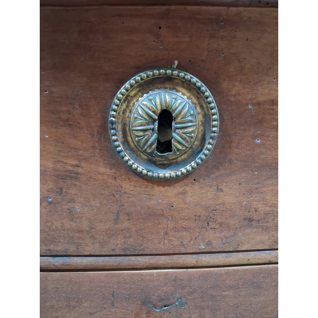 18th Century 18th Century French Provincial Walnut Bombé Commode, Louis XV Style For Sale - Image 5 of 9