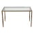 Post-Modern Gilt Metal and Glass Coffee Table For Sale