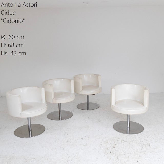 Metal Cidonio Armchairs by Antonia Astori, 1980s, Set of 4 For Sale - Image 7 of 7