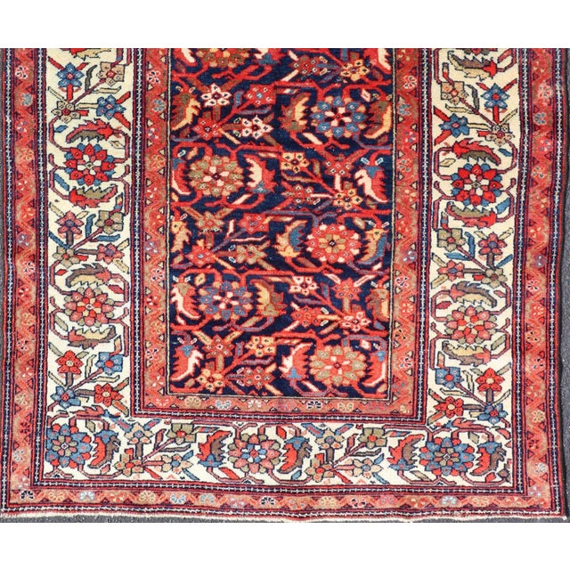 Ivory Antique Persian Fine Malayer Rug With All-Over Floral Design 4'0 X 6'0 For Sale - Image 8 of 12