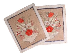 1880s Victorian Pair of Chinese Antique Embroidered Silk Decorative Panels