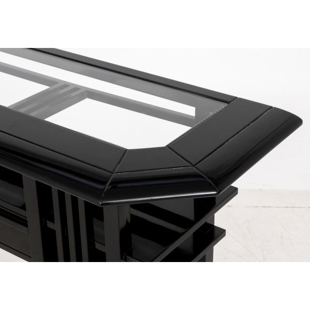 Black Umberto Asnago for Giorgetti "Galaxy" Console For Sale - Image 8 of 11