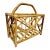 Vintage Scorched and Bent Rattan Magazine Holder For Sale
