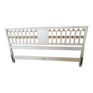 Antique Baker Italian Style Gilded King Size Headboard For Sale