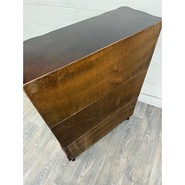 Vintage Queen Anne Style Mahogany Bookshelf Bookcase For Sale - Image 10 of 10