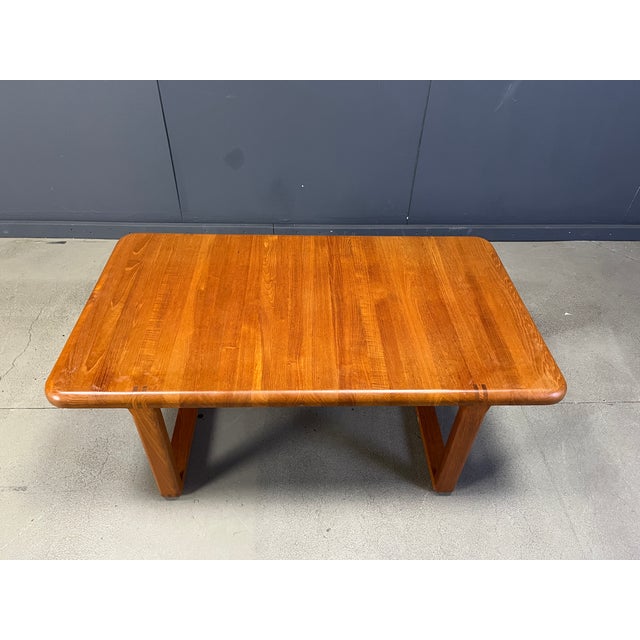 Brown Mid-Century Scandinavian Teak Coffee Table, 1970s For Sale - Image 8 of 11