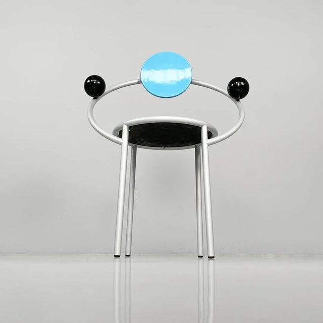 Italian Modern First Chair in Metal and Wood by Michele De Lucchi, 1983 For Sale - Image 9 of 18