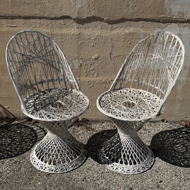 Vintage Russell Woodard Mid Century Modern Spun Fiberglass Patio Dining Set 5 Pc For Sale - Image 13 of 18