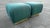 Postmodern Pair of 1980s Brass Base Souffle Ottomans Poufs For Sale - Image 3 of 6