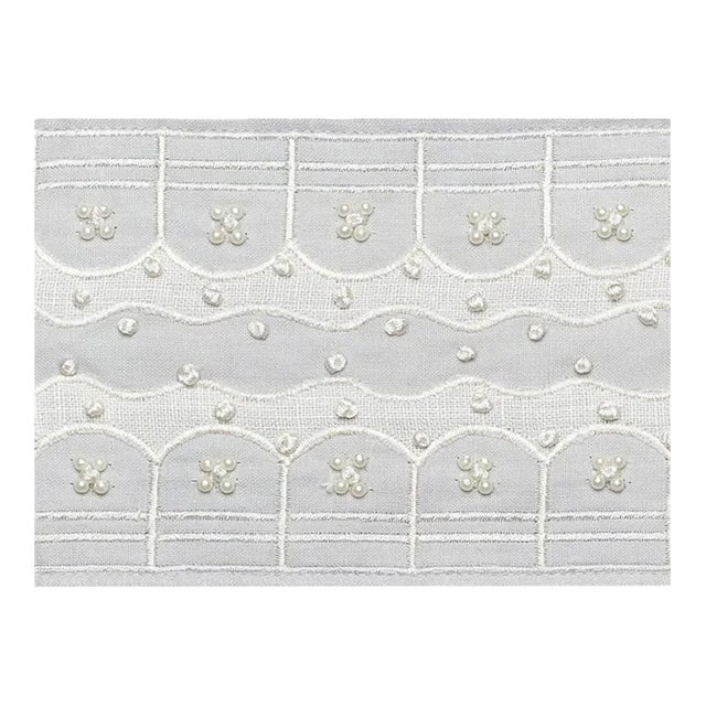 Sample - Schumacher Perla Tape in Dove For Sale