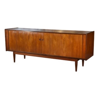 Scandinavian Teak Sliding Door Sideboard by Svend Aage Larsen, 1960s For Sale