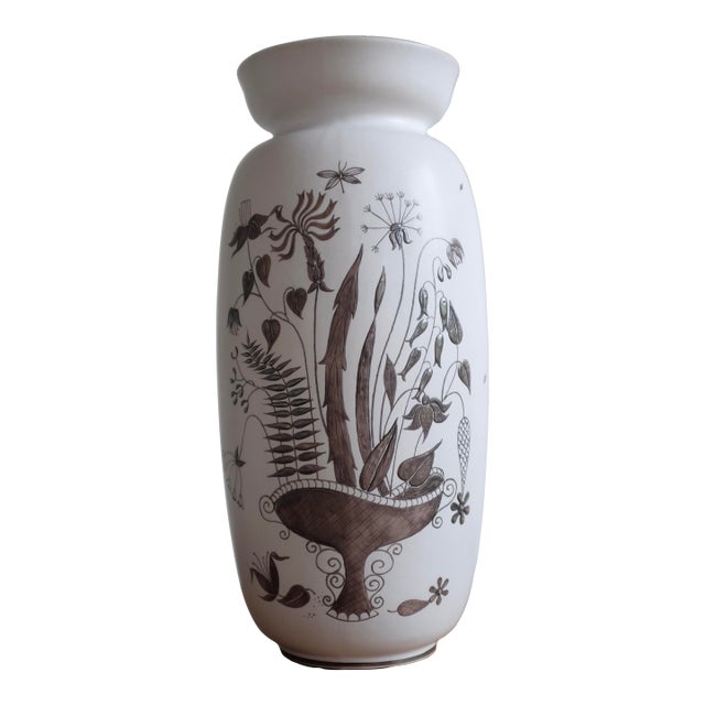 1960s Stig Lindberg Ceramic Grazia Vase For Sale