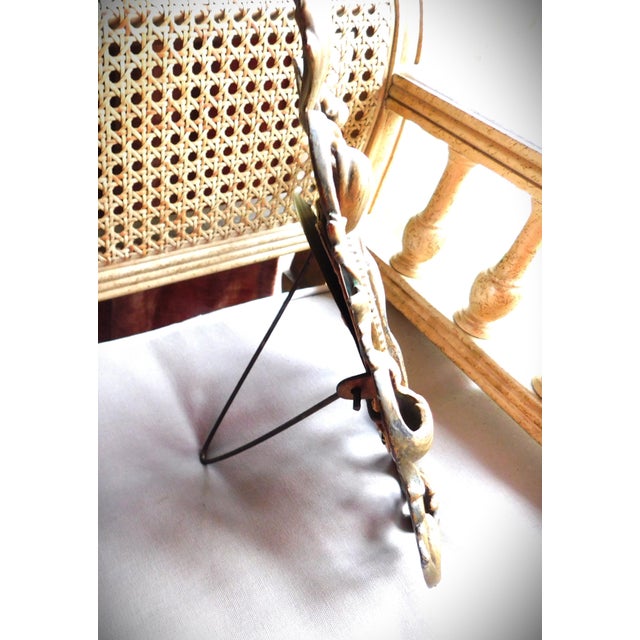 Antique Victorian Metal Openwork Standing Picture Frame For Sale - Image 11 of 12