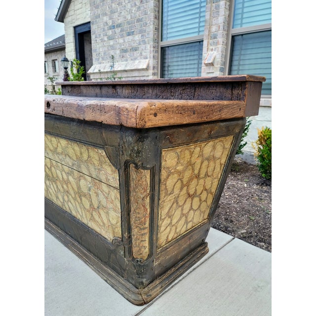 Wood 18th Century Spanish Colonial Church Mission Altar Table Now Sideboard For Sale - Image 7 of 12