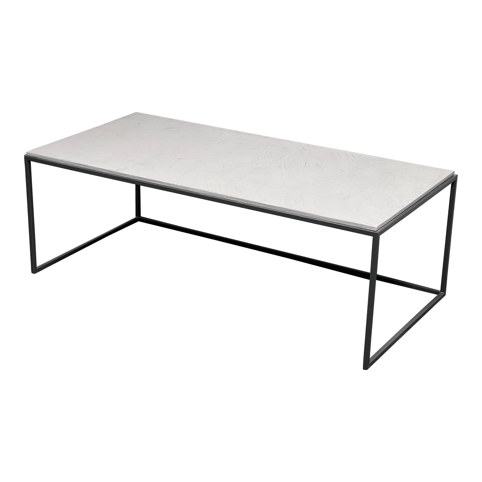 Contemporary Faux Stone Coffee Table Chairish