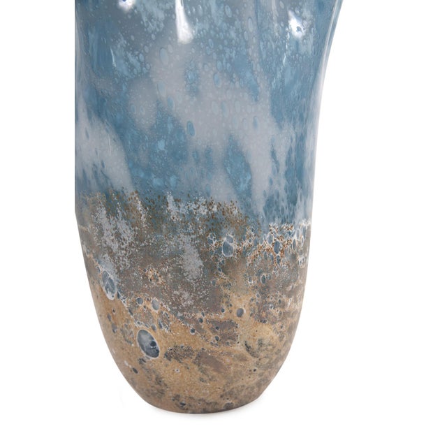 Kenneth Ludwig Chicago Baltic Ruffled Vase- Large For Sale - Image 4 of 10