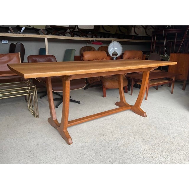 Arts & Crafts Cotswold School Oak Dining Table by Edward Barnsley For Sale - Image 15 of 18