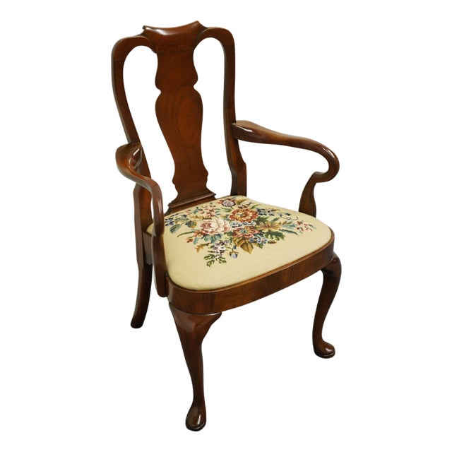 Hickory Chair Solid Mahogany Traditional Style Bentwood Splat Back Dining Arm Chair For Sale