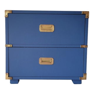 Vintage Henredon Campaign Chest Nightstand For Sale