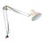 Vintage White Adjustable Desk Lamp With Clamp Base & Spring Arm Industrial Style Lighting For Sale