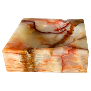 Italian Square Shaped Ashtray in Onyx, 1960