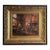 Mid-Century Italian Old Master Style Interior Genre Scene Painting by Clemente Tafuri (1903-1971) in Ornate Gilt Frame For Sale