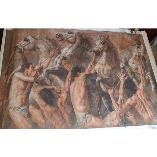 1990s Huge Signed Fine Art "Ferocitas" Giclee on Canvas by Tomasz Rut For Sale - Image 16 of 18