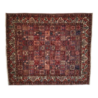 1970s Vintage Persian Garden Design Bakhtiar Rug - 13'2" X 15'6" For Sale