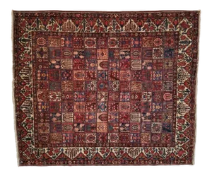 1970s Vintage Persian Garden Design Bakhtiar Rug - 13'2" X 15'6"