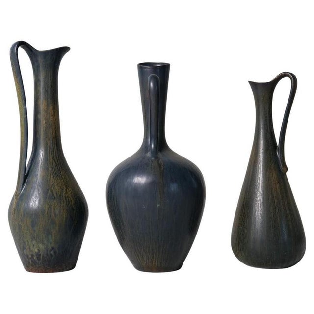 Swedish Ceramic Vessels by Gunnar Nylund for Rörstrand, 1950s, Set of 3 For Sale - Image 15 of 15
