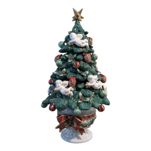 Fitz & Floyd Classic Ceramic Cherub Holiday Christmas Tree Ornaments Non Lighted Collectable
